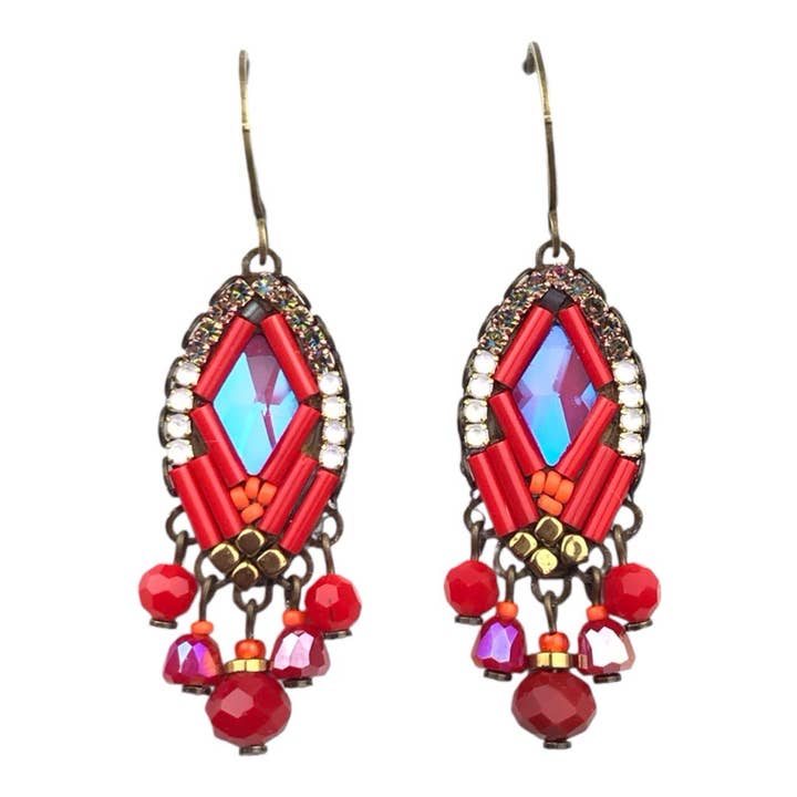 melizijewelry - Wholesale Dangle Earrings - Rouge crystal earrings (hook)3