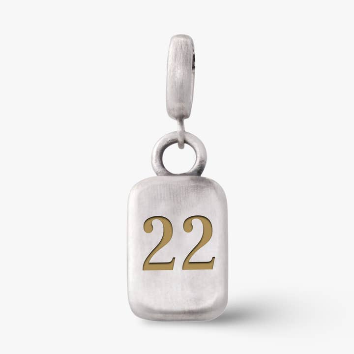 Ciondolo numerologico n. 22, argento sterling per la vendita all'ingrosso da parte di Golden Horn Jewellery