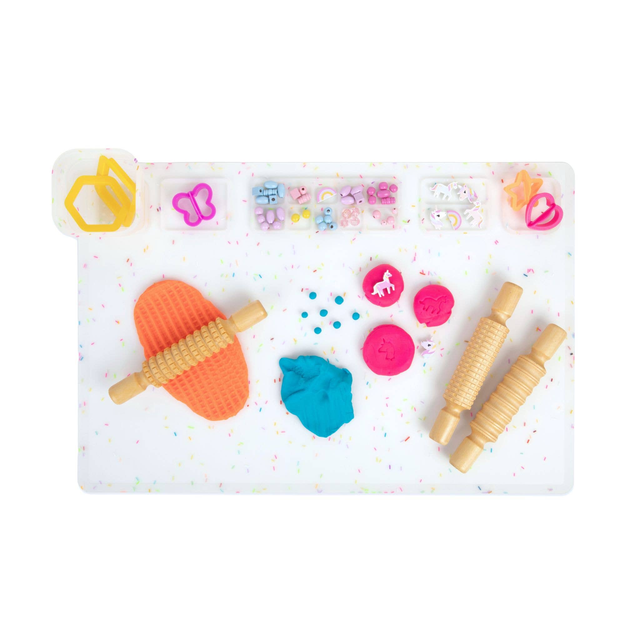 Little Change Creators - Wholesale DIY craft kit – Child - Re-CRAFT-able™ Creativity Set - Play Dough Mat - Confetti0