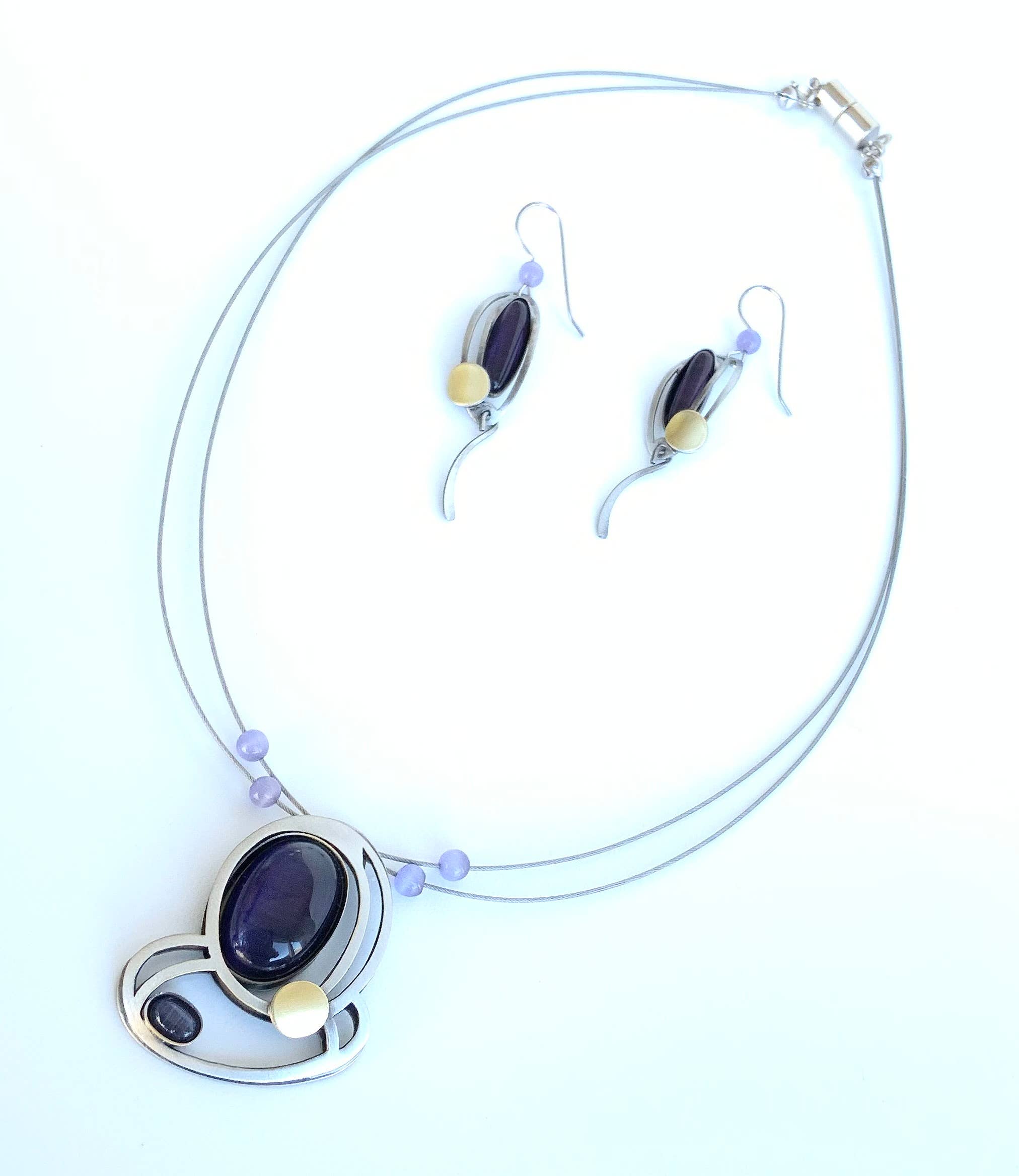 Christophe Poly / Crono Design - Vente Parures de bijoux - ENSEMBLES Préemballés (DFY1) - 6xColliers17'' & Ensembles d'Oreilles & Présentoirs Gratuits18