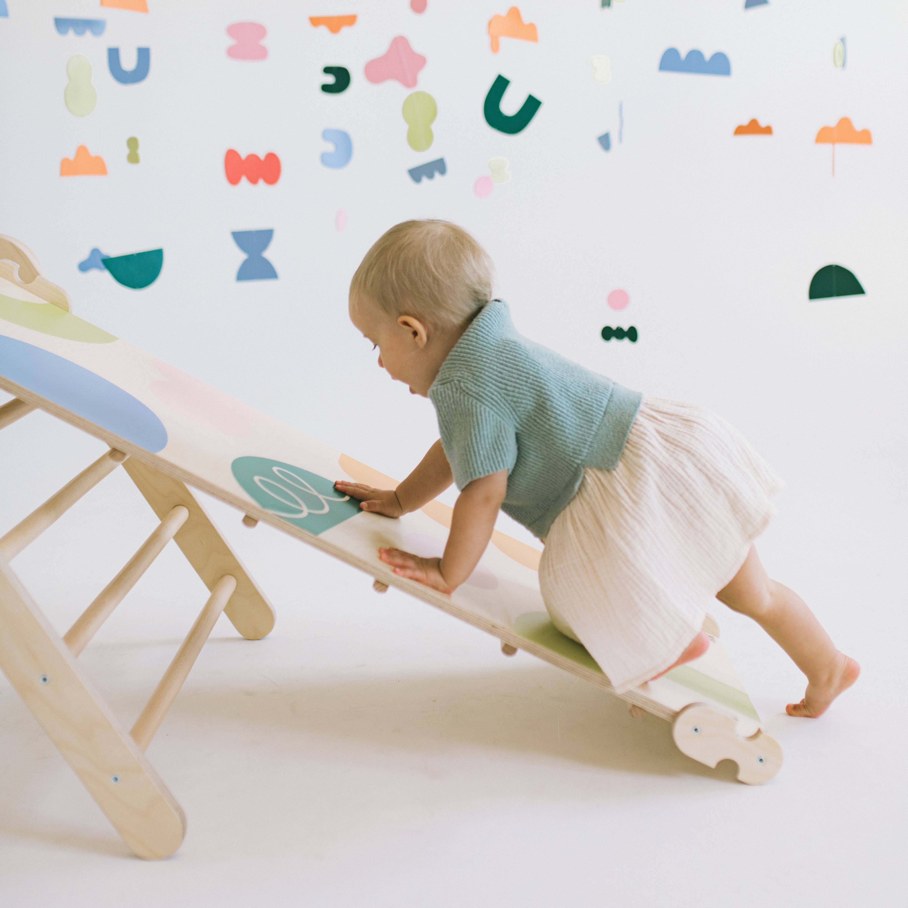 milin - Wholesale Wood Toy - Kids - Ramp and Slide perfect for climbing triangle4