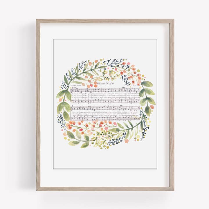 Impresión de cuento de Navidad en acuarela «Noche silenciosa», 8 x 10 pulgadas para venta al por mayor de Marydean Draws