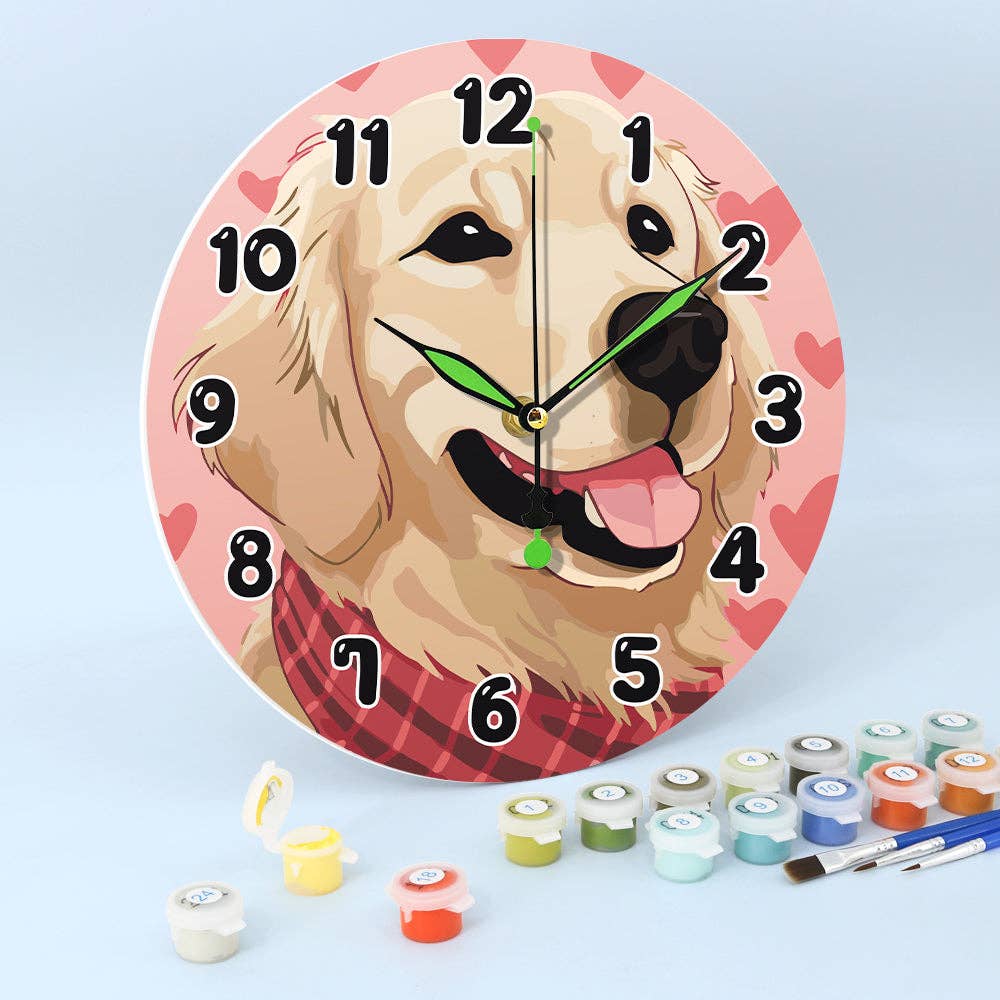Paint Your Numbers - Wholesale DIY Craft Kit - Paint the Moment – Golden Pup Clock Kit8