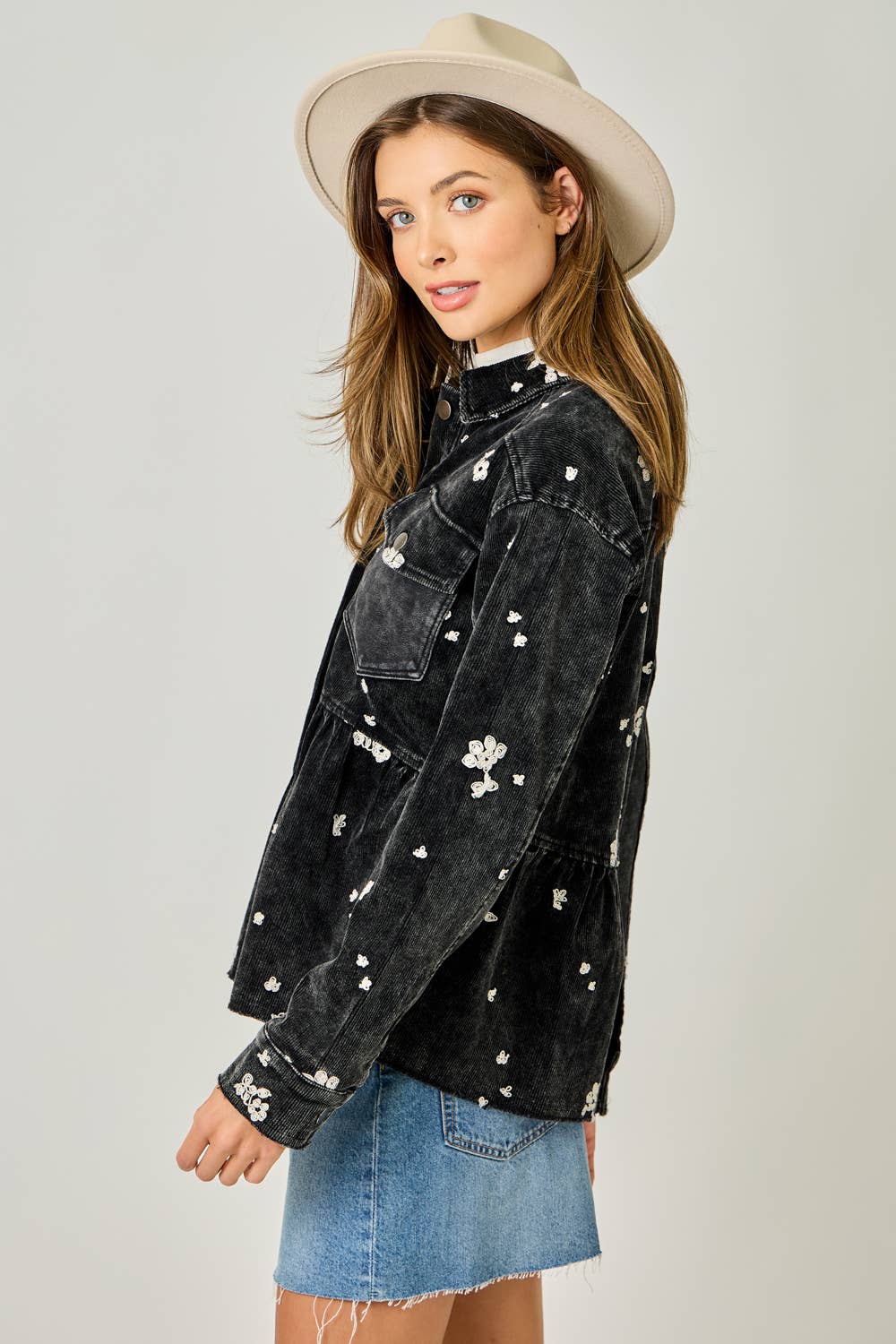 Mystree - Wholesale Jacket - Women's - 61174 Washed Terry Mix Peplum Jacket12