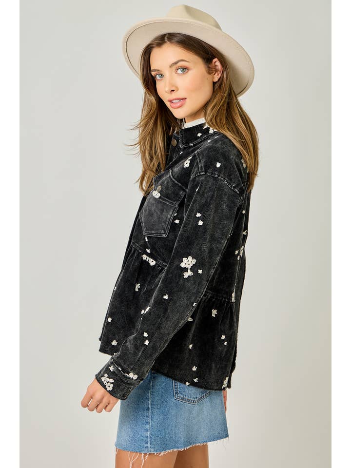 Mystree - Wholesale Jacket - Women's - 61174 Washed Terry Mix Peplum Jacket12