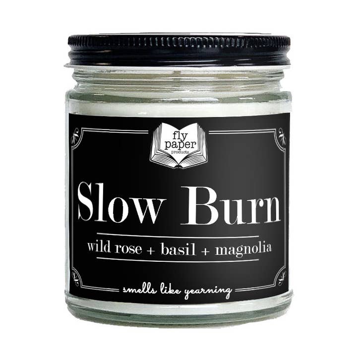 Slow Burn 9oz Candle Wild Rose + Basil + Magnolia for wholesale by Fly Paper Products