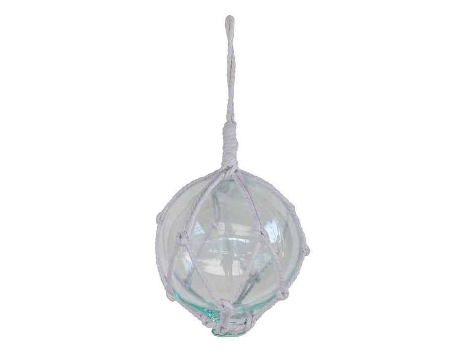 Wholesale Clear Japanese Glass Ball Fishing Float With White