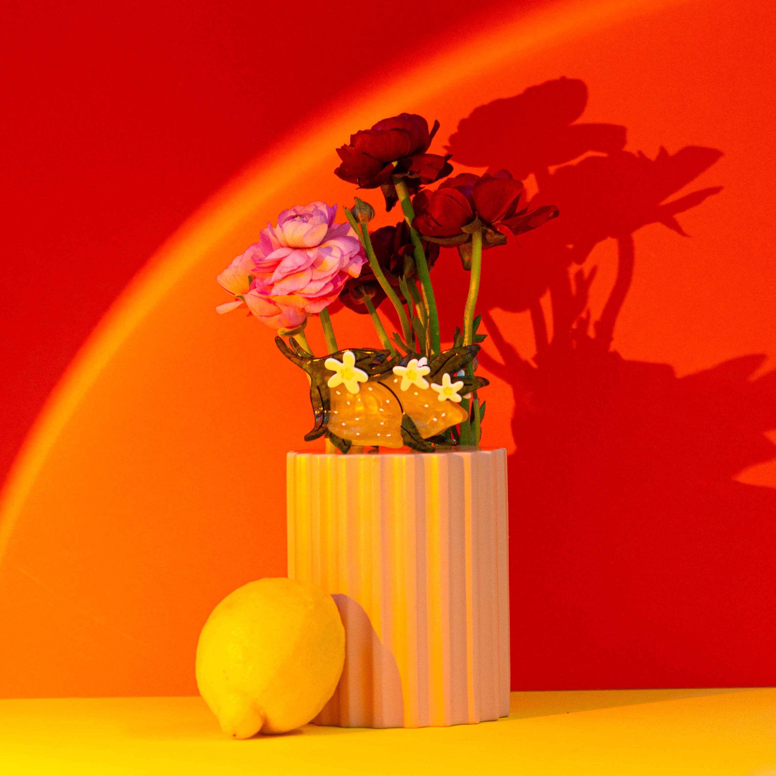 Jenny Lemons - Wholesale Haarclip - Dames - Grote haarklauwclip met citroen en bloemen5