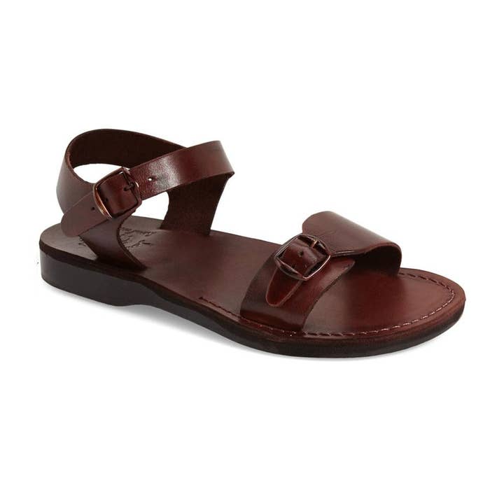 Original - Läder Justerbar Spänne Sandal | Brown för wholesale av Jerusalem Sandals