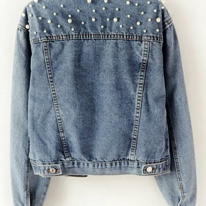 Katinki - Wholesale Denim Jacket - Women's - Pearl Embellished Denim Jacket1