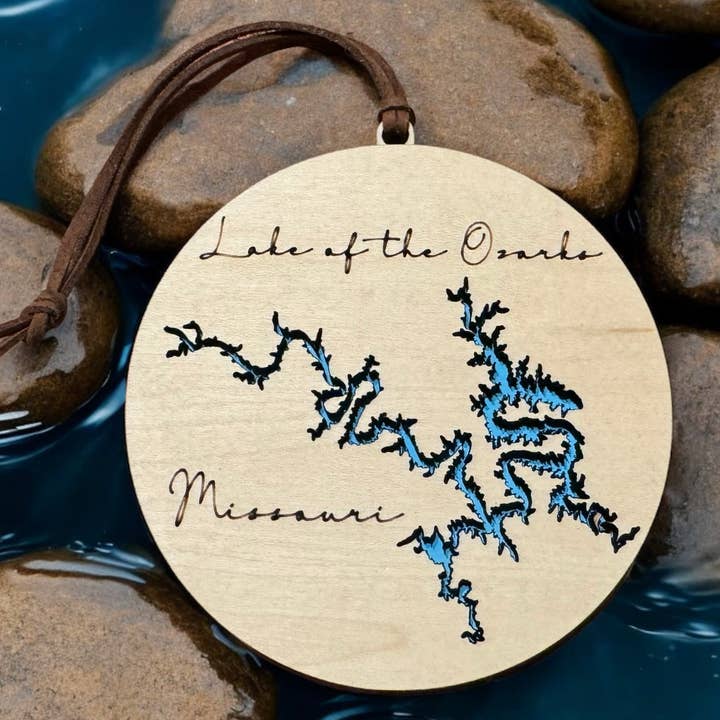 Rag Crazy Creates - Vente Objets de décoration - Ornement 3D personnalisé en forme de lac en érable - US Lakes5