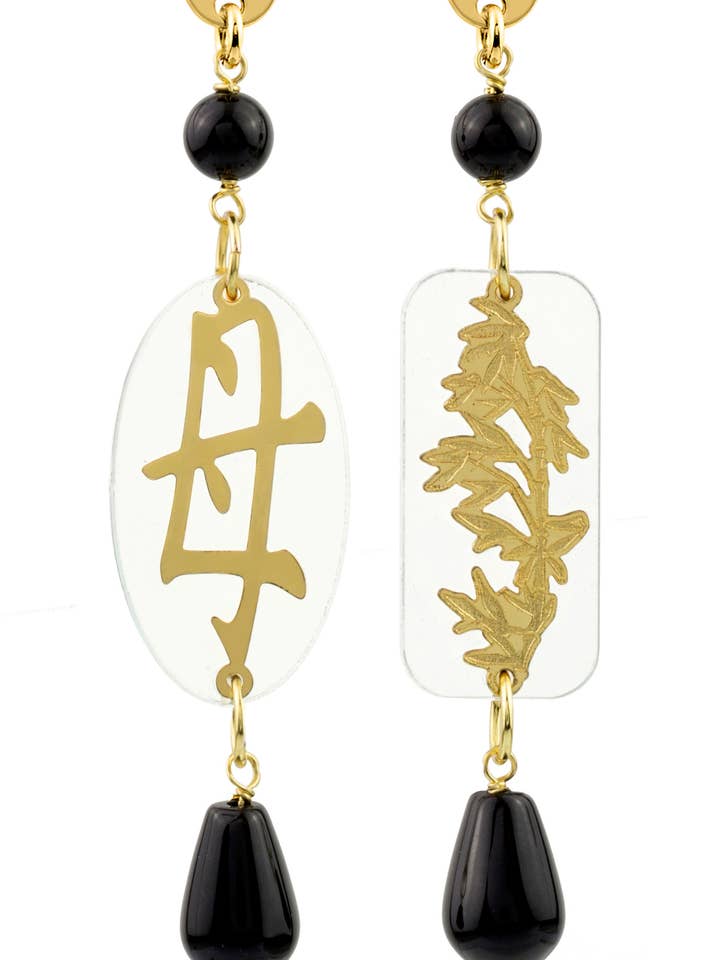 Plexi Mini Transparent Mom Earrings for wholesale by Lebole Maison