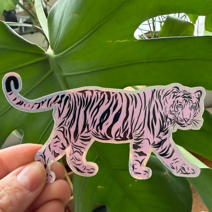 Go Get Em' Pixie Tiger Sticker for wholesale by Lark Press