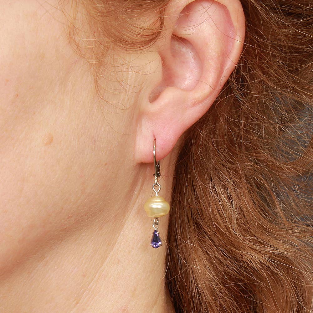Baked Beads - Wholesale Dangle Earrings - Crystal Pearl Drop Earring6