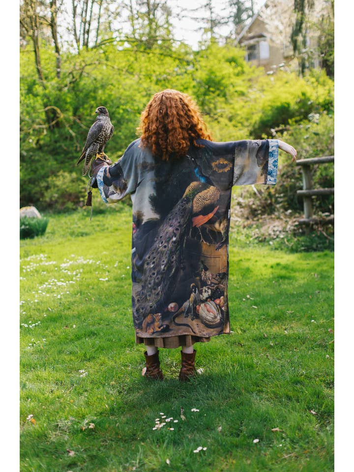 Market of Stars (USA) – Großhandel Kimono – Damen – Wild Beauty Opern-Duster Kimono mit Pfauenmotiv8