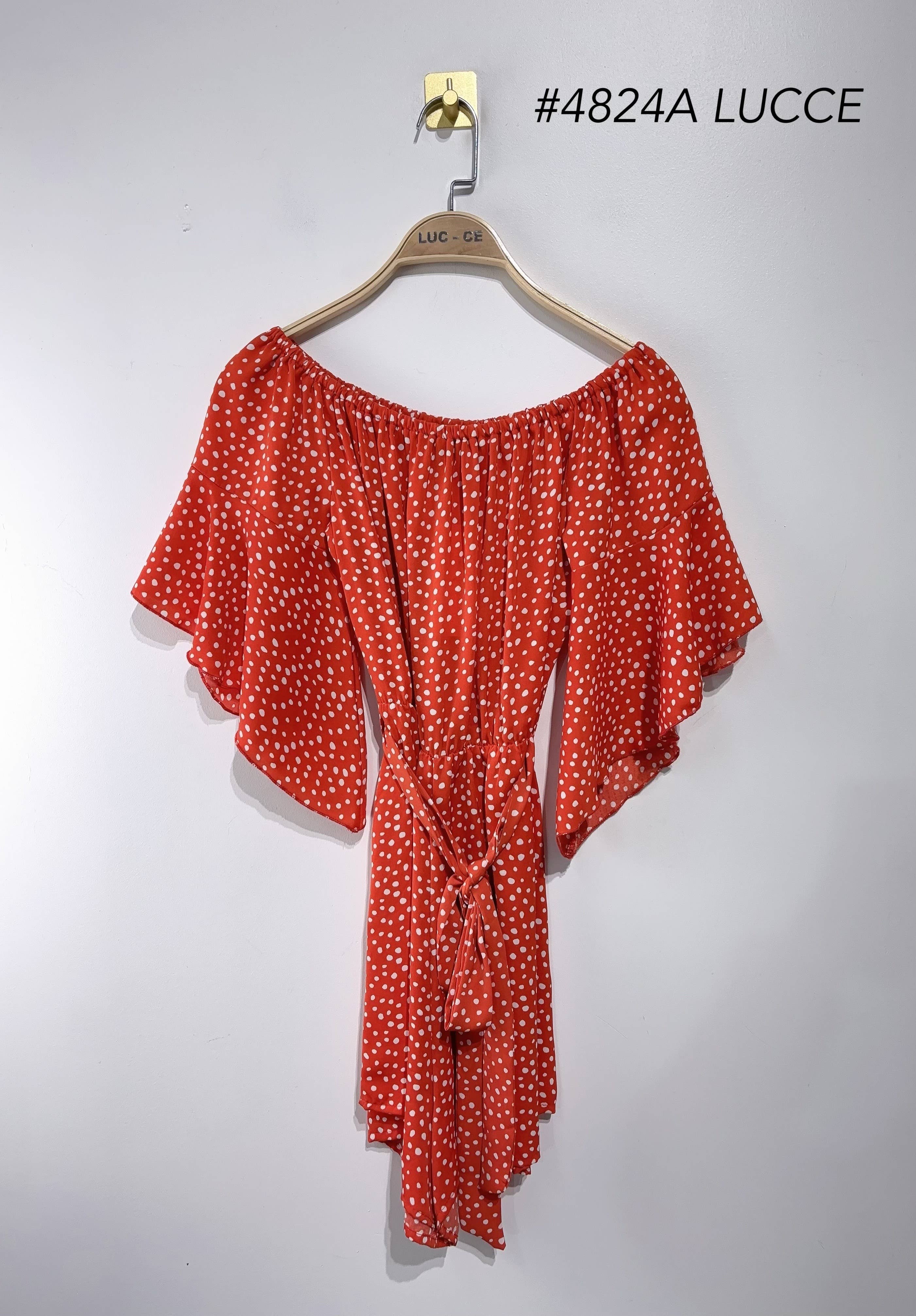 LUCCE – Romper - Mulher por atacado – Macacão curto às bolinhas - 4824A0