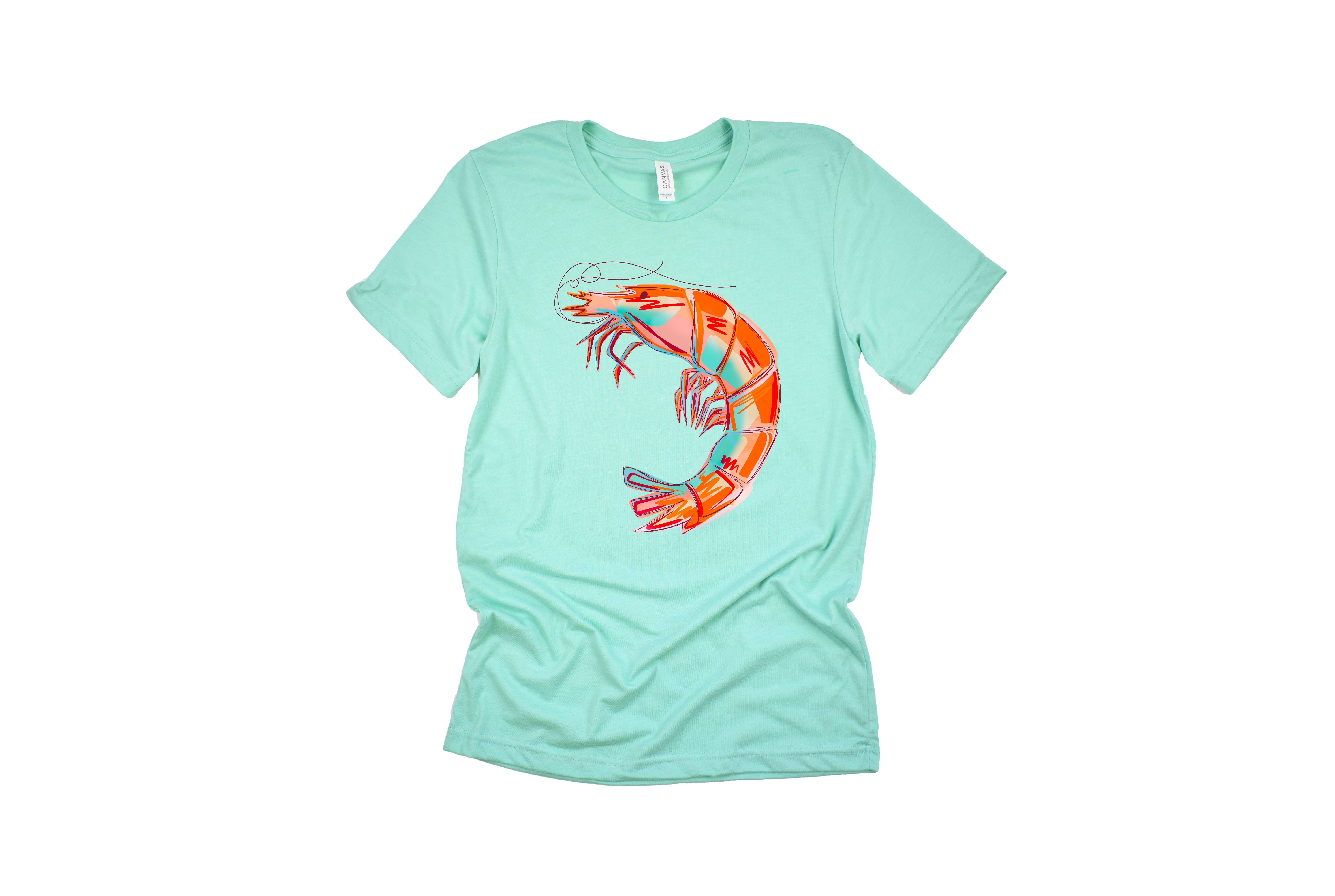 on the Bayou - Wholesale Screen Printed T-Shirt - Women's - shrimp coastal gulf t-shirt7