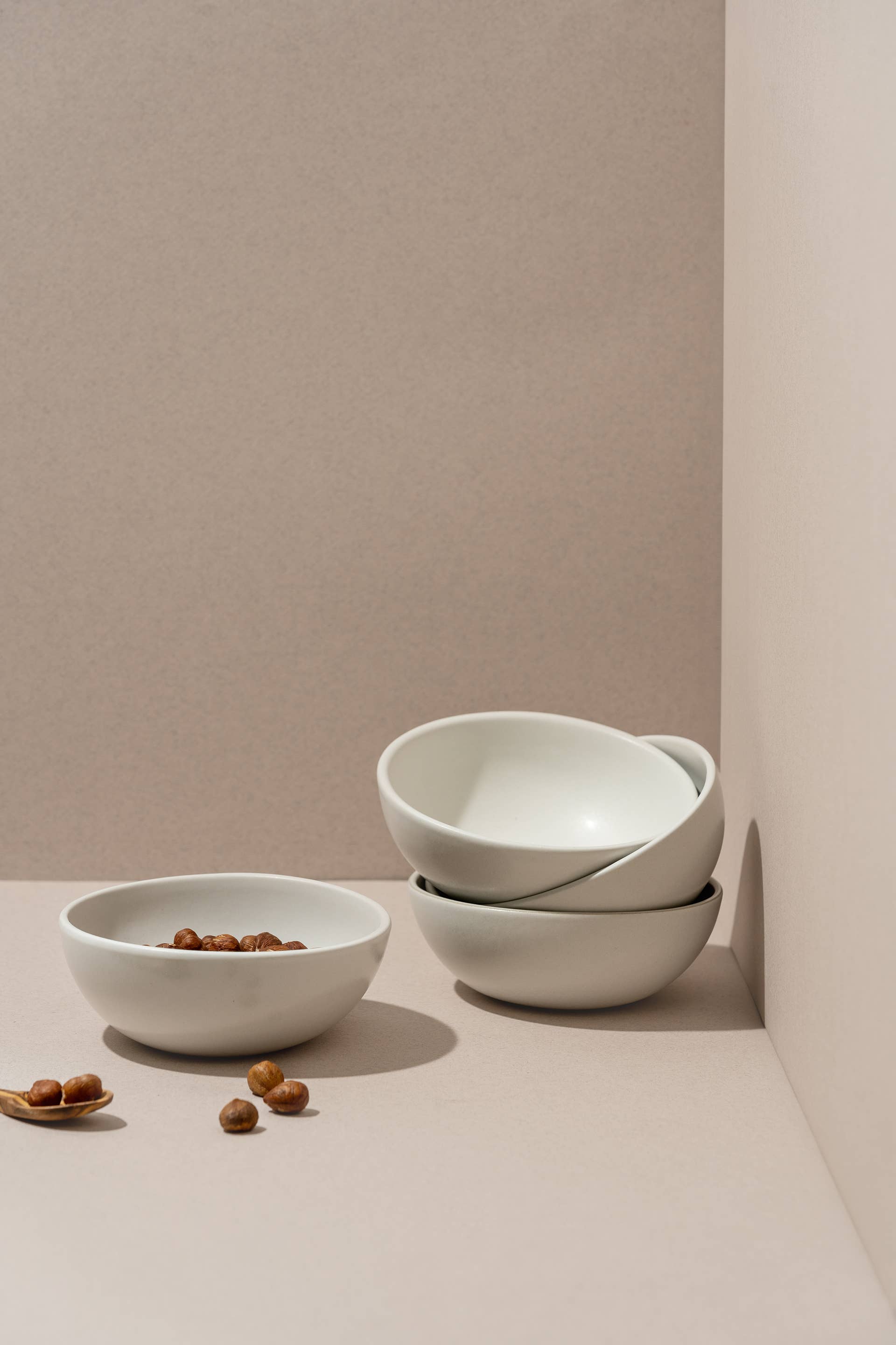 GHARYAN Stoneware & Olive Wood Tableware | Ships from USA - Wholesale Bowl - Handmade Stoneware Cereal Bowl | Dadasi 10 oz0