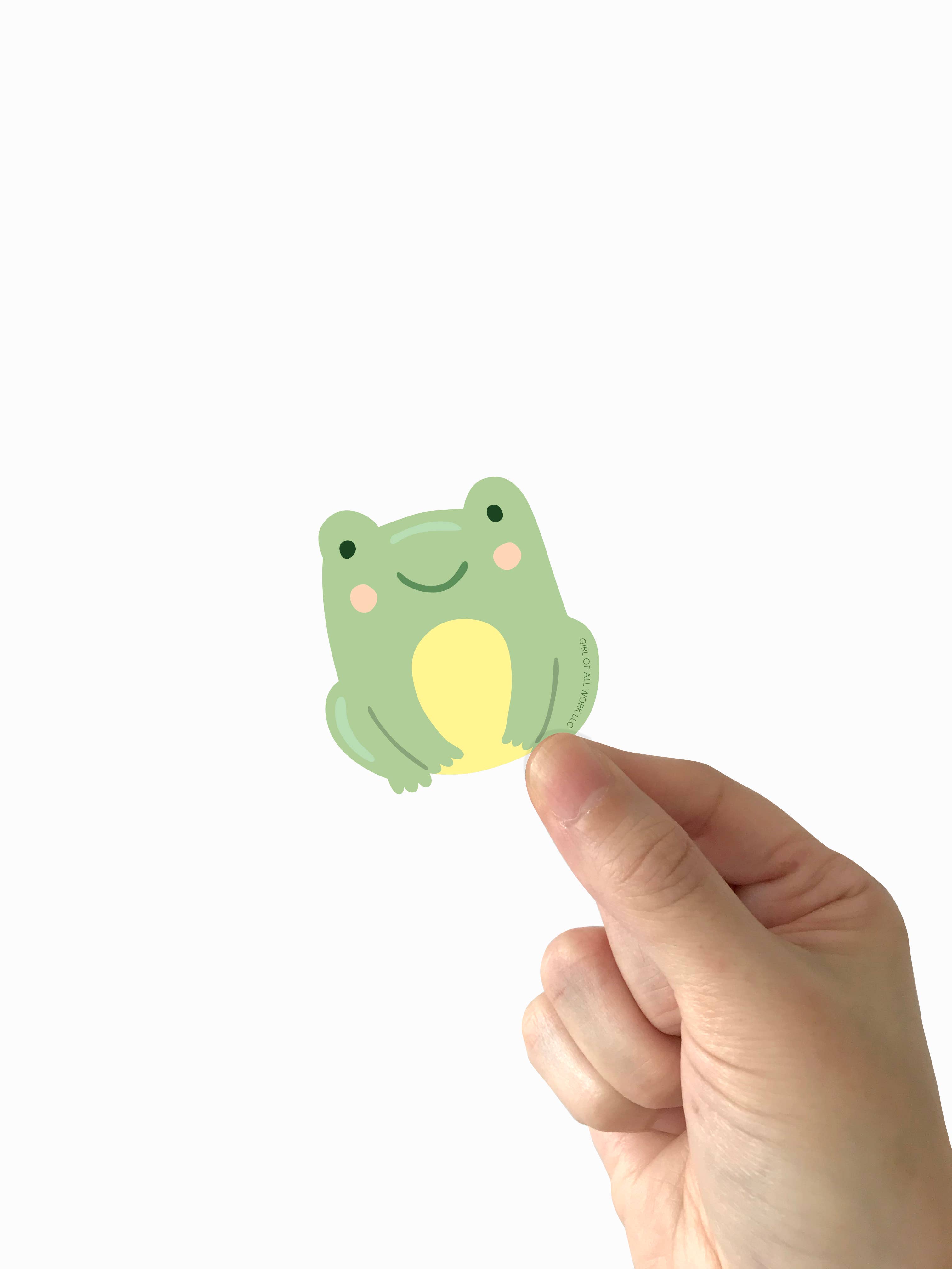 Girl of All Work – wholesale Sticker – Frog  Vinyl Sticker1