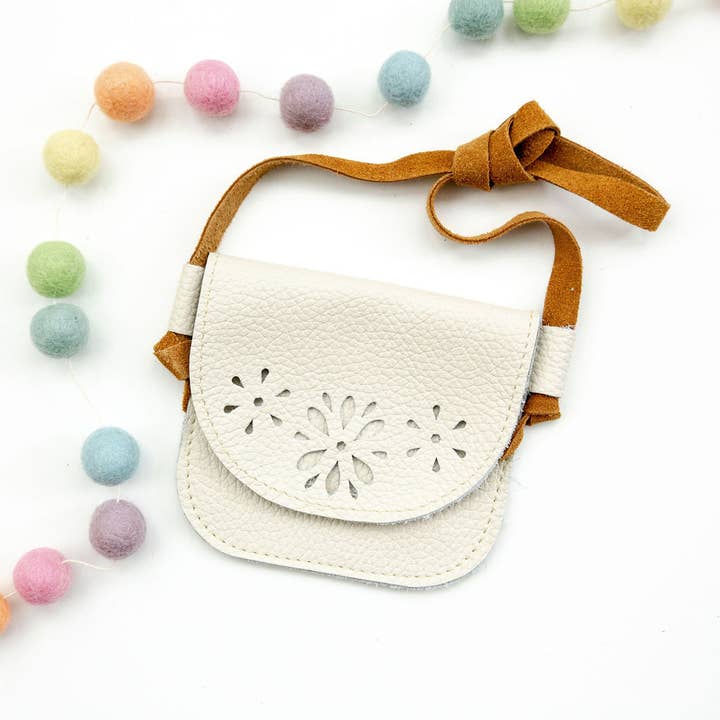 Milk BLOSSOMS Leather PURSE Toddler & Kids for wholesale by Starry Knight Design