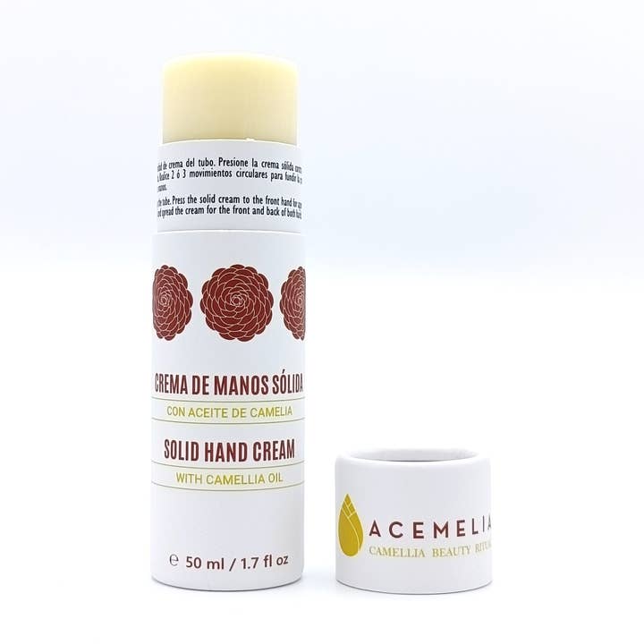 Feste Handcreme im Stick, Kartonstange 50g plastikfrei für den Großhandel von ACEMELIA