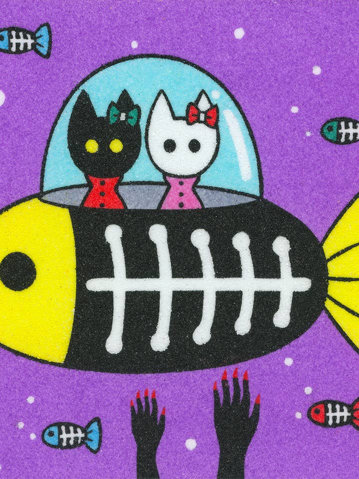 【Stampa d'Arte 5x7】Sottomarino di Pesce per la vendita all'ingrosso da parte di Naoshi