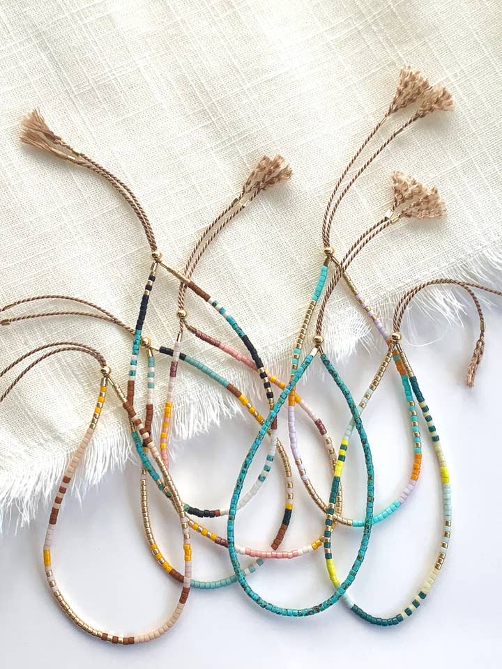 Beaded Bracelet w/ Adjustable Clasp for wholesale by Ocean Breakup