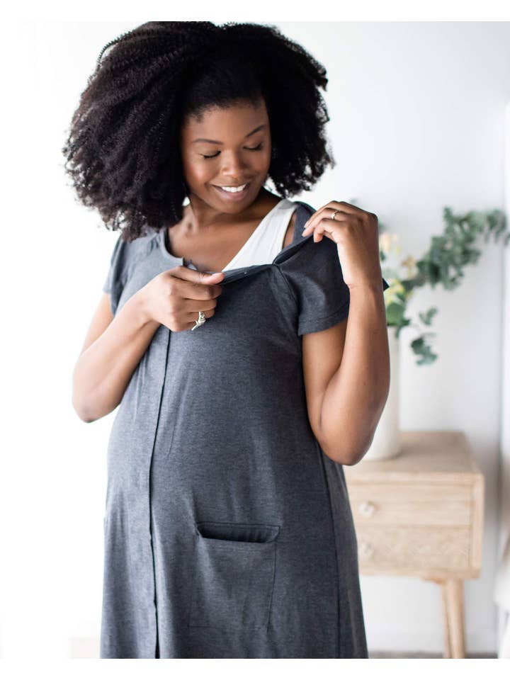 Kindred Bravely - Wholesale Dress - Maternity - 3 In 1 Universal Labor, Delivery & Nursing Gown6