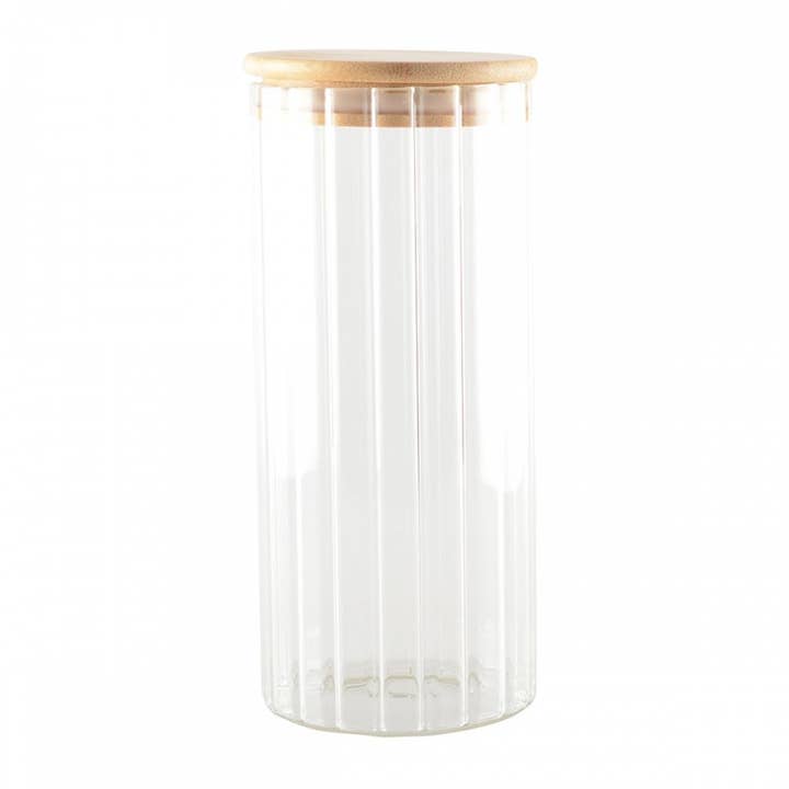 Glass storage jar with wooden lid 9x9x20cm and other Purchase Wholesale jam jars with lids. Free Returns & Net 60 Terms on Faire trending on Faire.