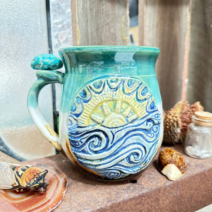 Carys Martin Ceramics - Wholesale Coffee Mug - Rising Sun Crystal Mug