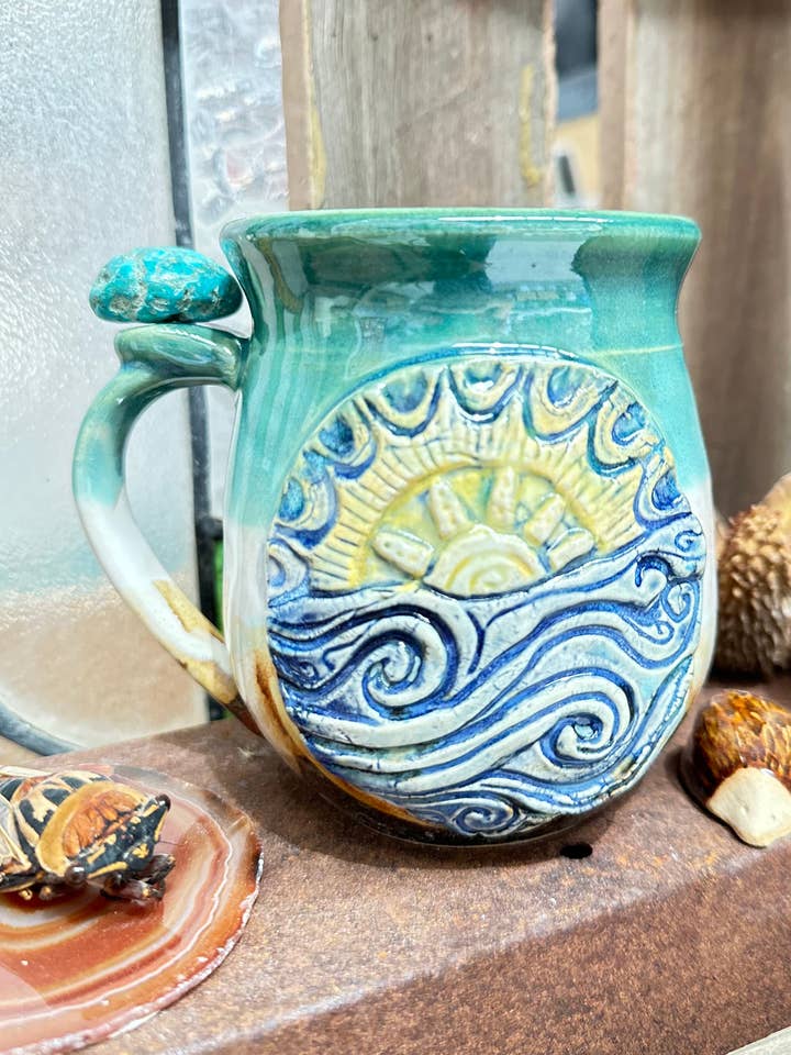 Rising Sun Crystal Mug for wholesale by Carys Martin Ceramics