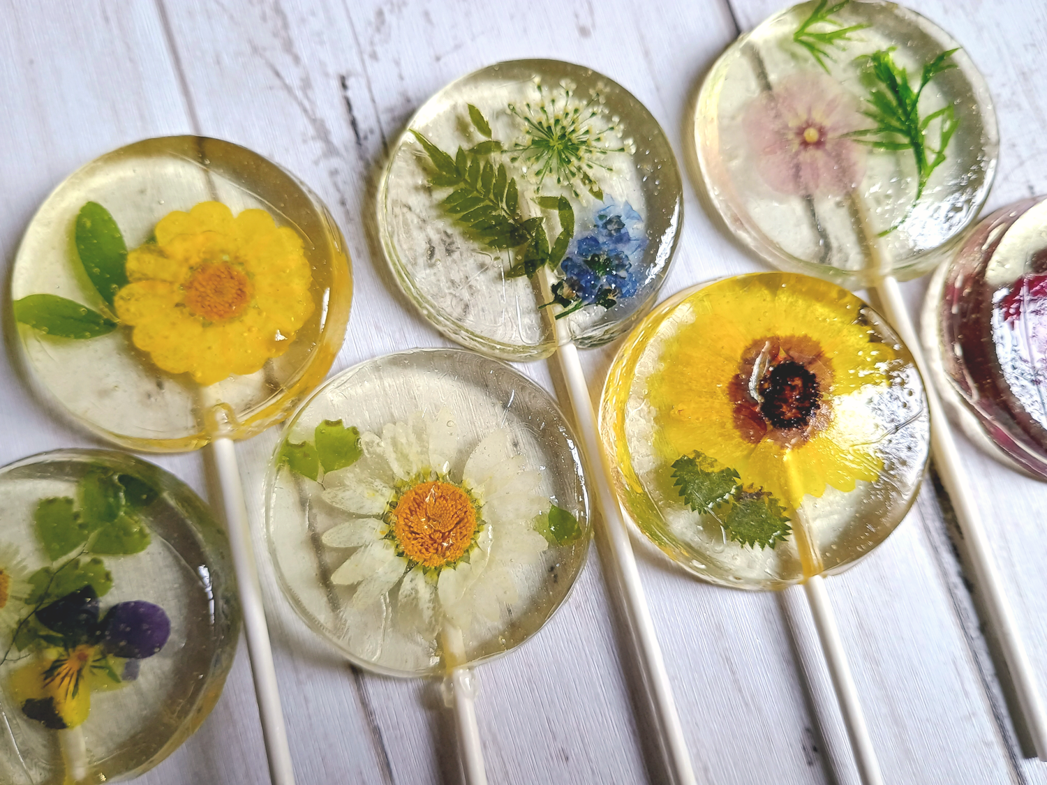 Homespun Parties - Wholesale Lollipop - Real Pressed Edible Flower Lollipop, Trending Garden Party4