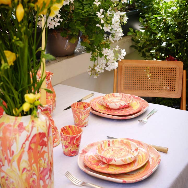 Inès-Olympe Mercadal - Wholesale Dinnerware Set - Clémentine table service for 6 people