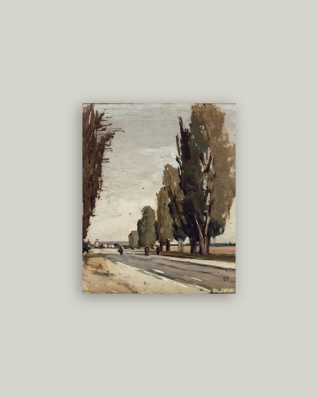 Petal Lane Home – Impressão artística por atacado – Quadro de Artistas Antiguidades European Tree Lane Landscape