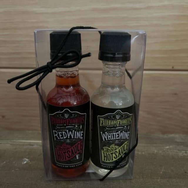 Fairhope Favorites, Inc. - Wholesale Hot Sauce - Red & White Wine Hot Sauce Mini Bottle Gift Set4