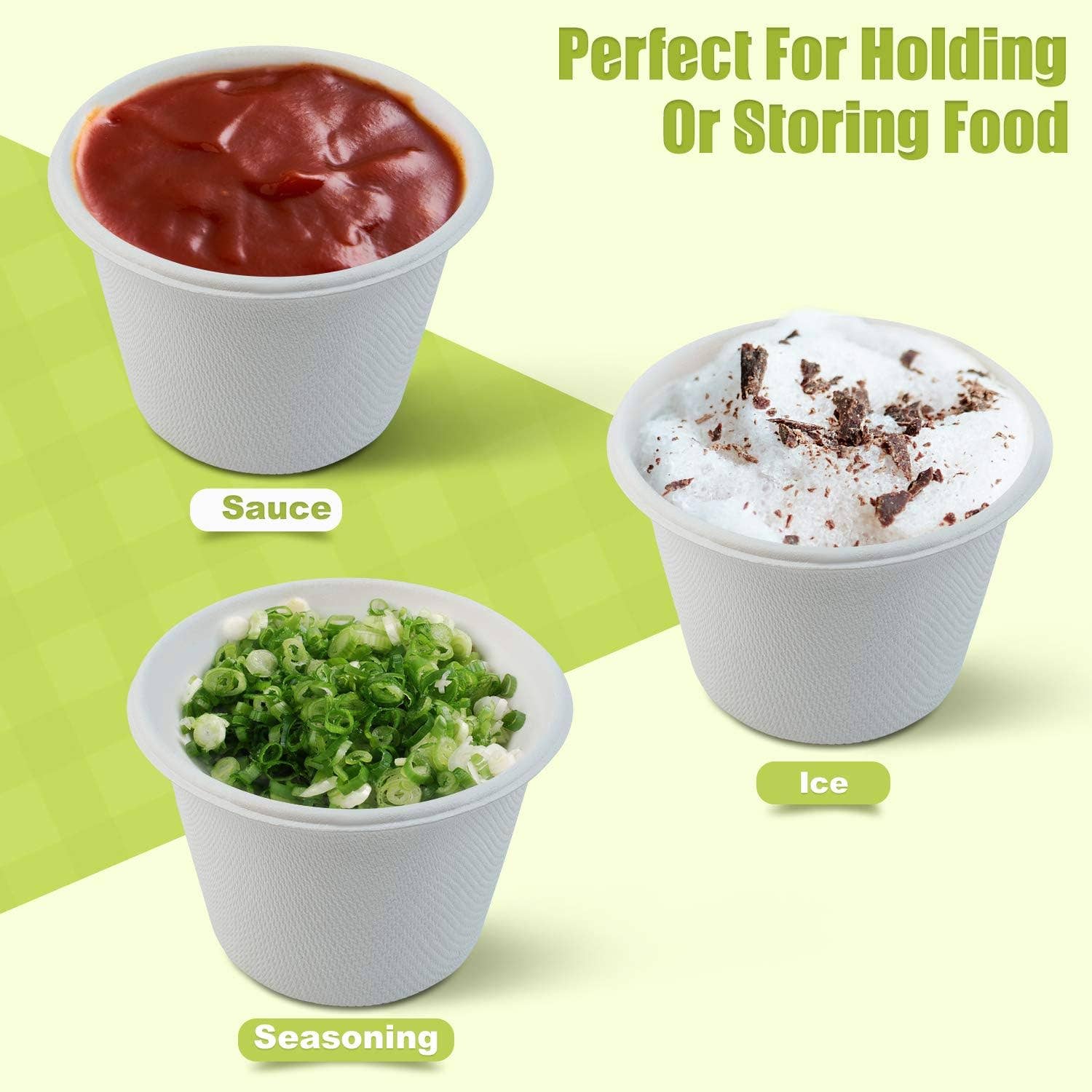 Reharvest – Engroshandel Engangsbæger – Engangs 4 & 9oz Kopper [50-pak] Biologisk nedbrydelige Bagasse Kopper5