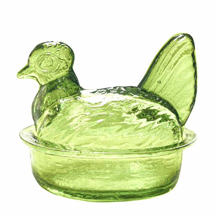 Nistende Hühnerschale - EUKALYPTUS | Mundgeblasenes Glas - Kolumbien für den Großhandel von Kitchen One