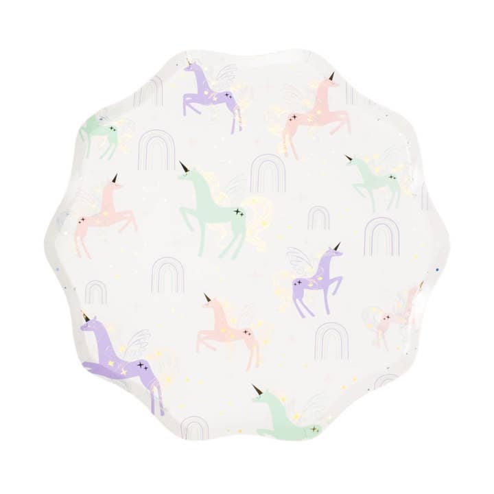 UNI25-DNP1-Unicorn Dinner Plates for wholesale by Gatherings by Curated Paperie