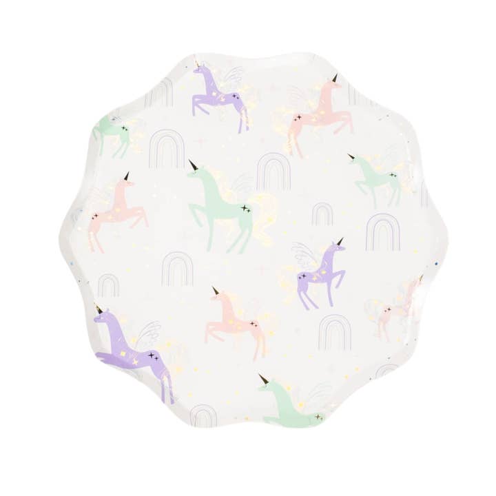 UNI25-DNP1-Unicorn Dinner Plates for wholesale by Gatherings by Curated Paperie
