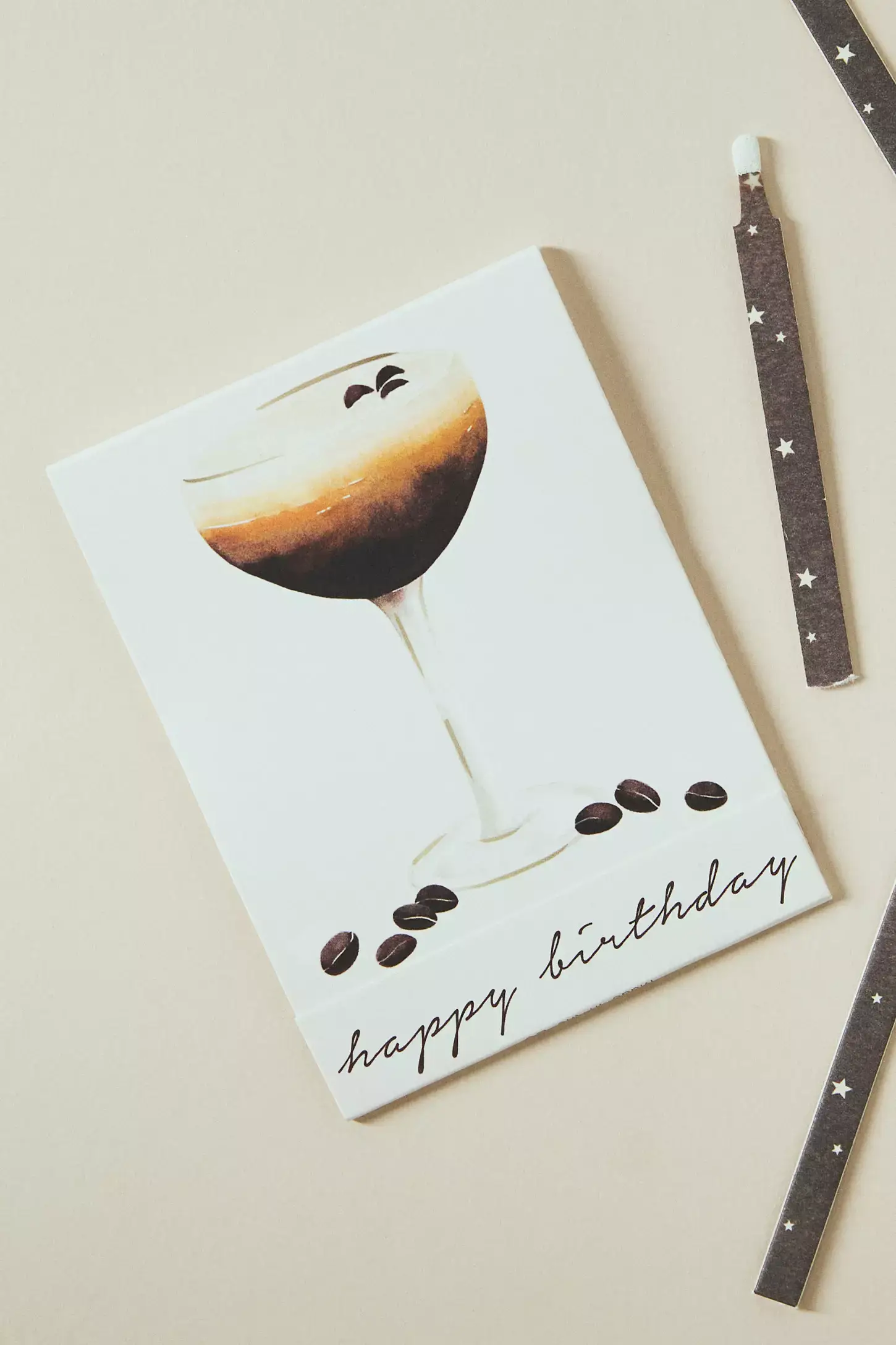 Abigail Jayne Design – Großhandel Streichhölzer – Espresso Martini Happy Birthday Match Card® | Kerzen-Streichhölzer2