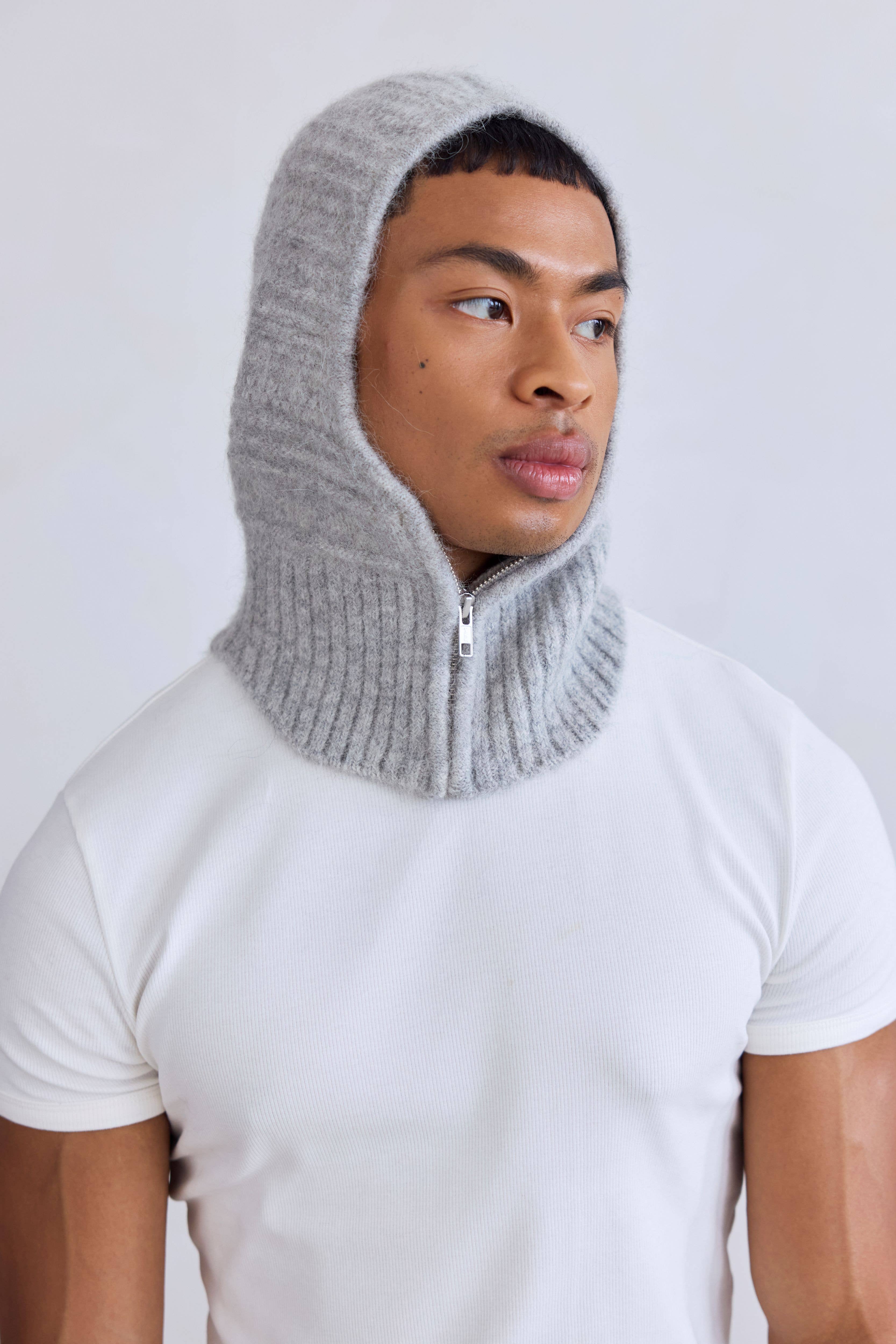 Arctic Fox & Co. - North America - Wholesale Balaclava - Unisex - The Alpaca Balaclava with Zip - Blizzard Grey - FW256