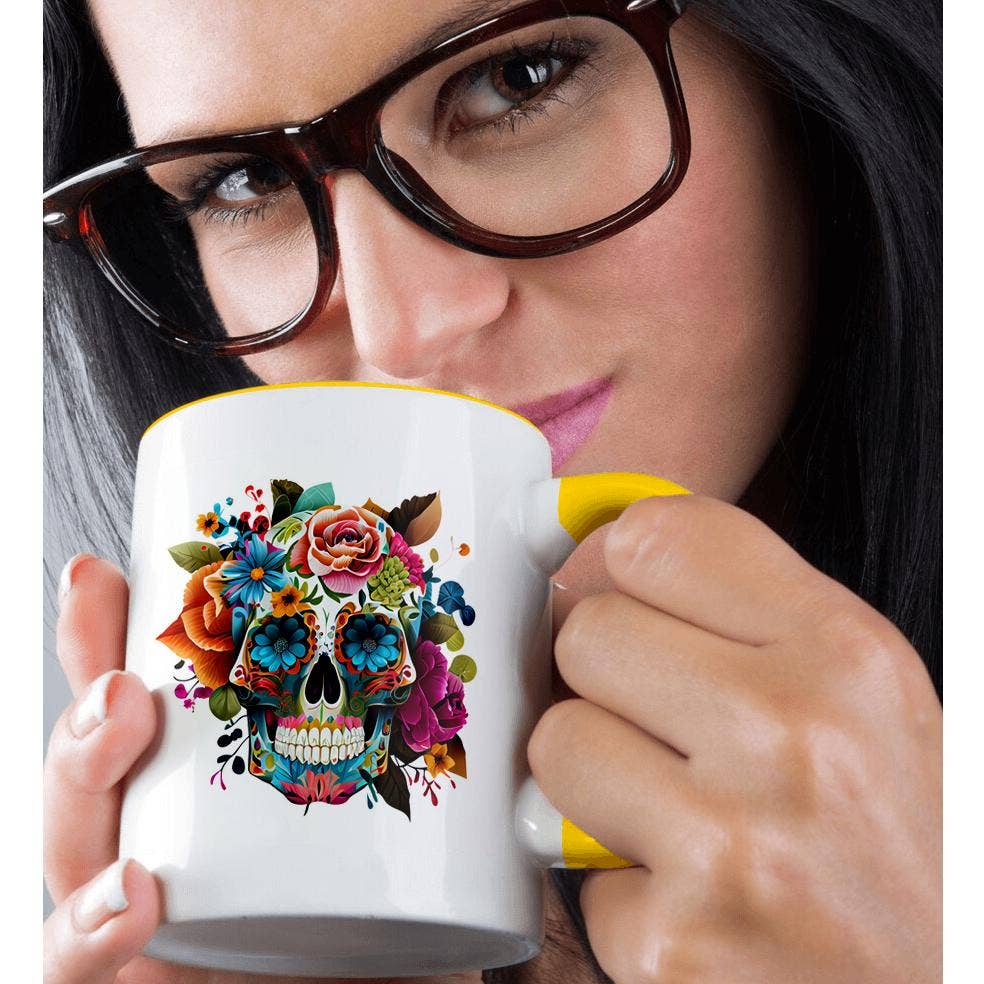 3dRose - Wholesale Coffee Mug - 3dRose, Colorful Sugar Skull Illustration, Mug1