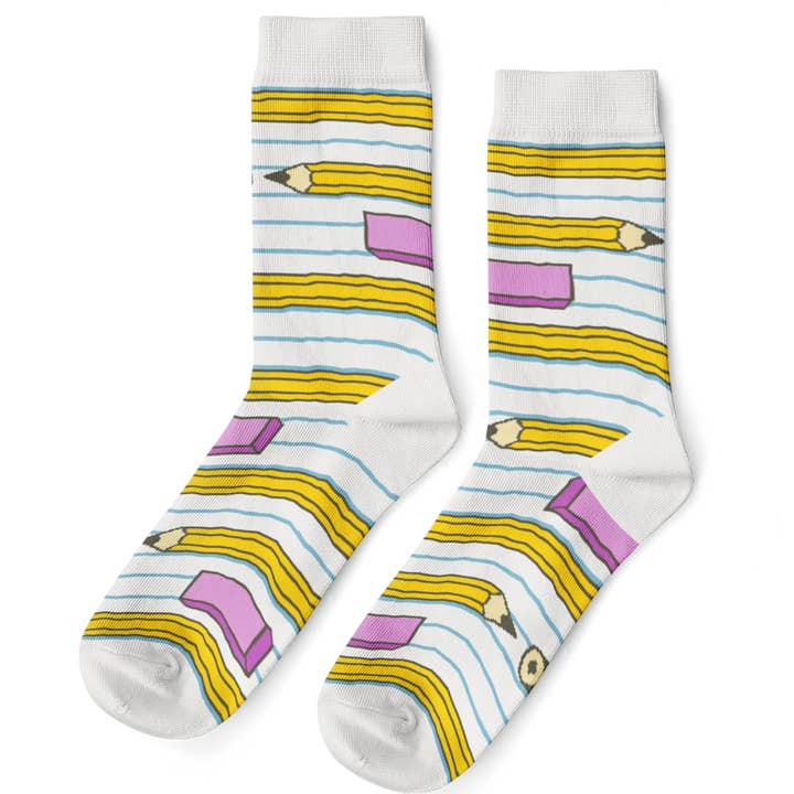 Calcetines cortos - Lápiz para venta al por mayor de Yellow Owl Workshop