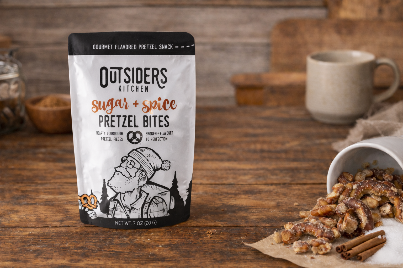 Outsiders Kitchen - Wholesale Pretzels - Sugar + Spice Sourdough Pretzel Bites Snack | Case of Six2