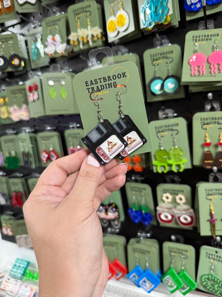 Boucles d'oreilles disquette pour la vente par Eastbrook Trading