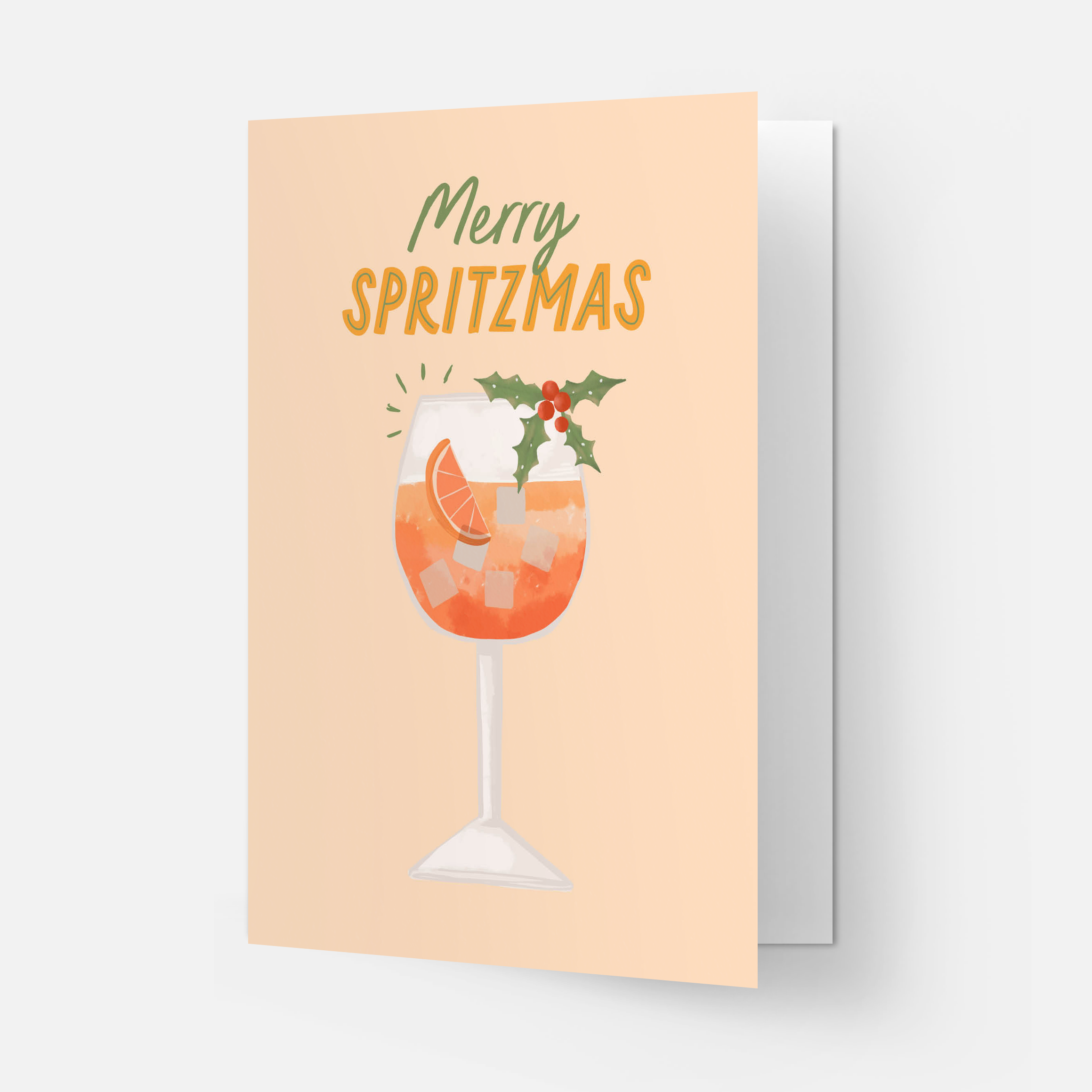 Kaart Blanche - Wholesale New Year's Card - Merry Spritzmas - greeting card1