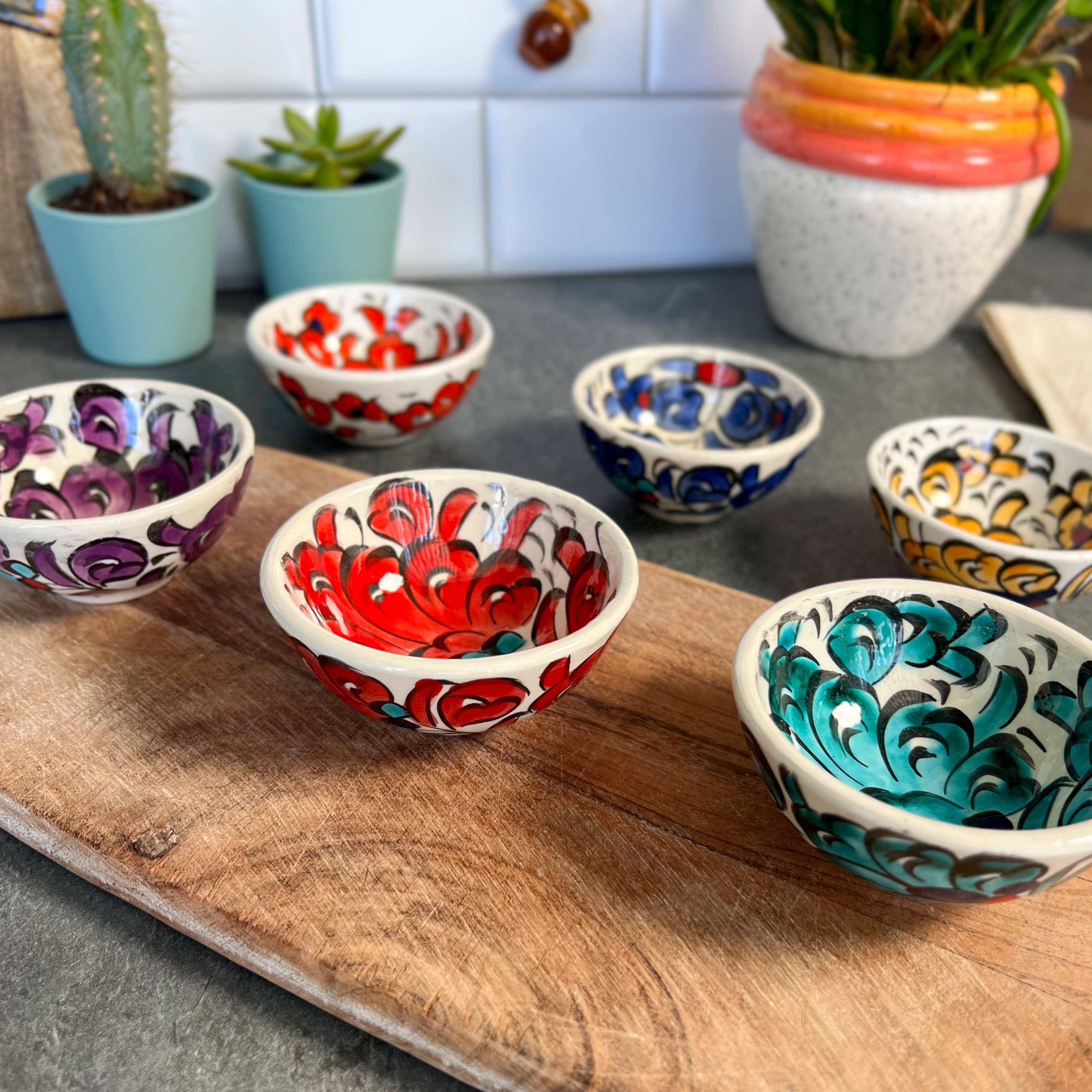 Umays Boho - Wholesale Bowl - Handpainted Ceramic Bowl, Cute Bowls, Trinket Dishes5
