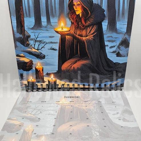 Hallowed Relics - Wholesale Calendar - 2025 Gothic Witch Moon Phase Calendar & Celestial Planner8