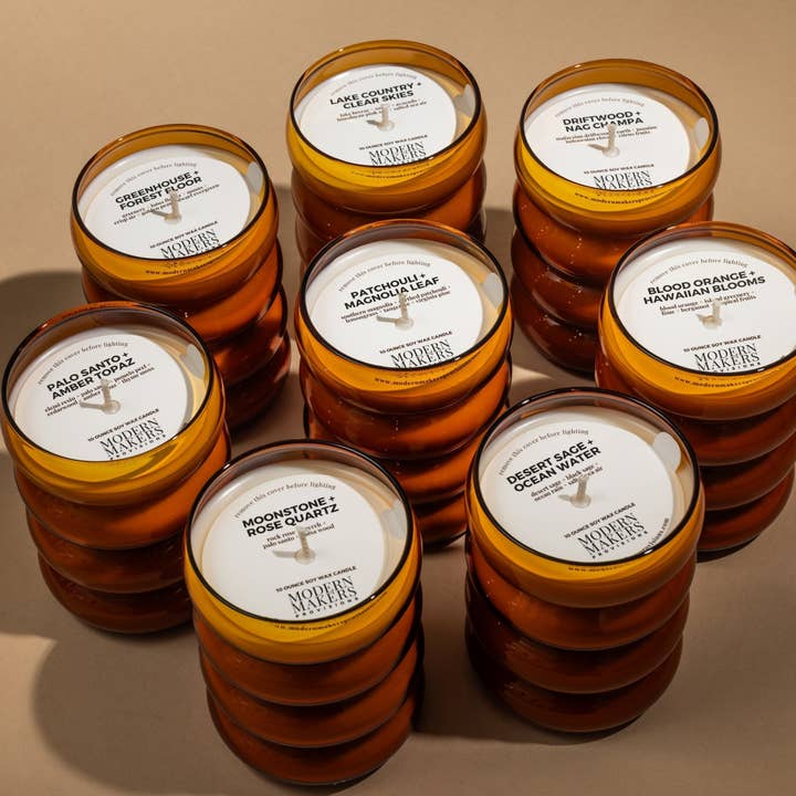 Modern Makers Provisions - Vente Bougie en bocal - Palo Santo + Topaze Ambre2