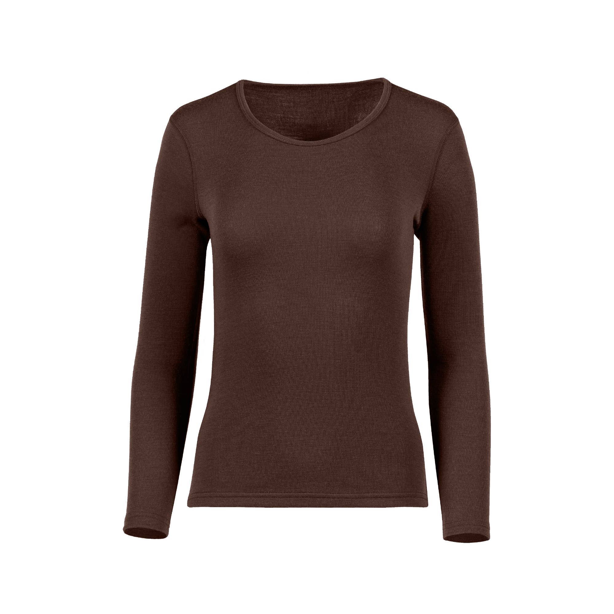 menique - Wholesale Athletic Top - Women's - Women's Midweight Merino Thermal Long Sleeve Tee Dark Green12